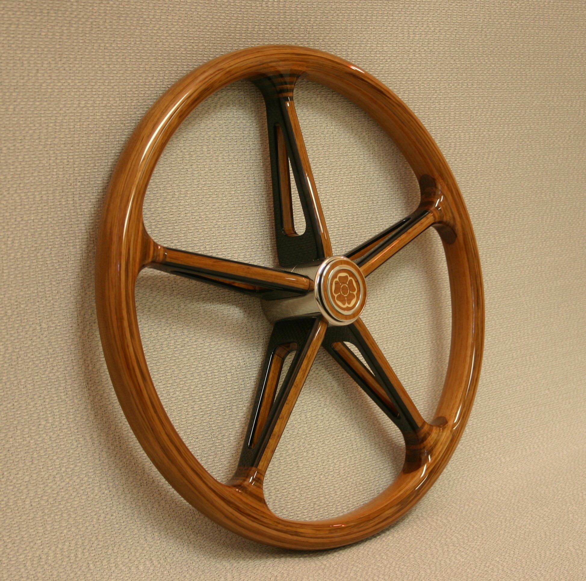 Luxurious wooden boat wheel 2